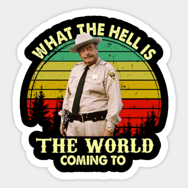 What The Hell Is The World Coming To , Vintage Movie , John Vintage Wayne Sticker by davidhedrick